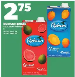 Loblaws RUBICON JUICES offer