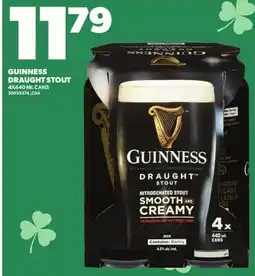 Loblaws GUINNESS DRAUGHT STOUT, 4X440 ML CANS offer