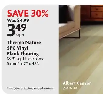 Home Hardware Therma Nature SPC Vinyl Plank Flooring offer