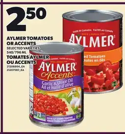 Independent Grocer AYLMER TOMATOES OR ACCENTS, 540/796 ML offer