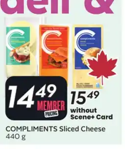 Sobeys COMPLIMENTS Sliced Cheese offer