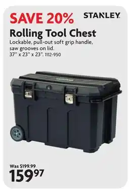 Home Hardware Rolling Tool Chest offer