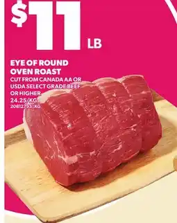 Loblaws EYE OF ROUND OVEN ROAST offer