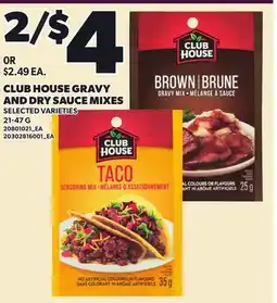 Loblaws CLUB HOUSE GRAVY AND DRY SAUCE MIXES offer