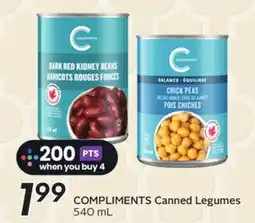 Sobeys COMPLIMENTS Canned Legumes offer