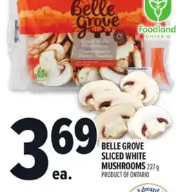 Metro BELLE GROVE SLICED WHITE MUSHROOMS offer