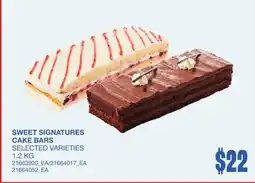 Wholesale Club SWEET SIGNATURES CAKE BARS offer