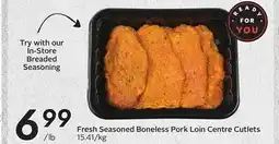 Sobeys Fresh Seasoned Boneless Pork Loin Centre Cutlets offer