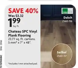 Home Hardware Chateau SPC Vinyl Plank Flooring offer