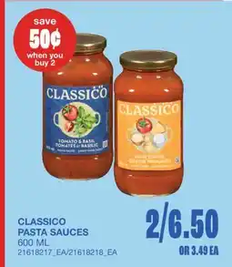 Wholesale Club CLASSICO PASTA SAUCES offer