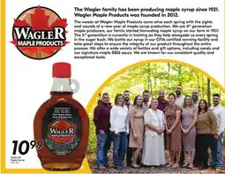 Sobeys WAGLER Maple Syrup offer