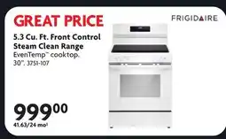 Home Hardware 5.3 Cu. Ft. Front Control Steam Clean Range offer