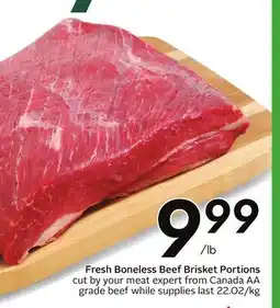 Sobeys Fresh Boneless Beef Brisket Portions offer