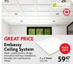 Home Hardware Embassy Ceiling System offer