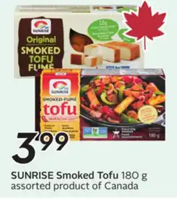 Sobeys SUNRISE Smoked Tofu offer