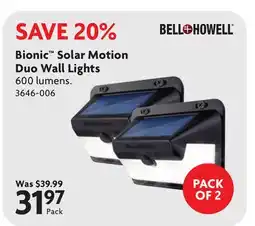 Home Hardware Bionic Solar Motion Duo Wall Lights offer