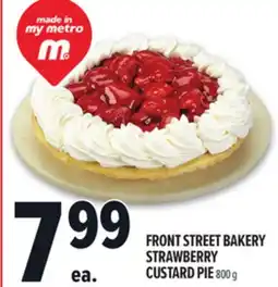Metro FRONT STREET BAKERY STRAWBERRY CUSTARD PIE offer