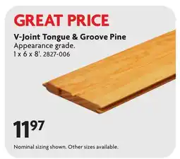 Home Hardware V-Joint Tongue & Groove Pine offer