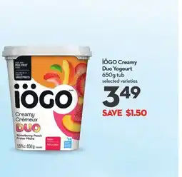Longo's Creamy Duo Yogourt offer