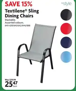 Home Hardware Textilene Sling Dining Chairs offer