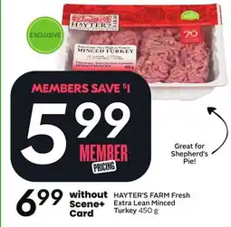 Sobeys HAYTER'S FARM Fresh Extra Lean Minced Turkey offer