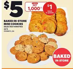 Loblaws BAKED IN-STORE MINI COOKIES, 24'S offer
