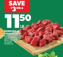 Loblaws BONELESS STEWING BEEF offer