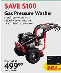 Home Hardware Gas Pressure Washer offer