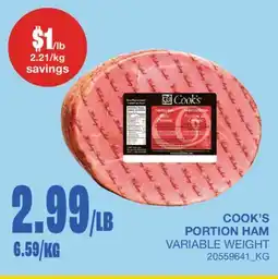 Wholesale Club COOK'S PORTION HAM offer
