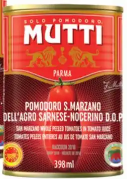 Metro MUTTI SAN MARZANO PEELED TOMATOES offer