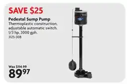 Home Hardware Pedestal Sump Pump offer