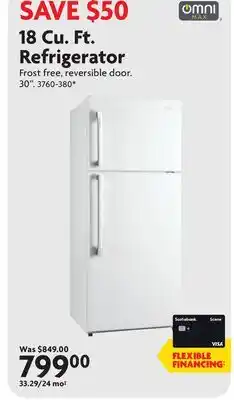 Home Hardware 18 Cu. Ft. Refrigerator offer