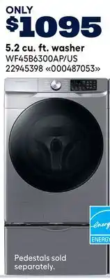 RONA Samsung 5.2 cu. ft. washer offer