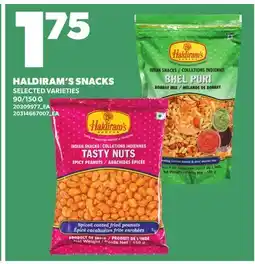 Loblaws HALDIRAM'S SNACKS, 90/150 G 90/150 G offer