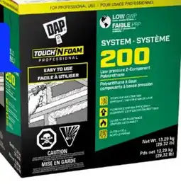 RONA DAP System 200 2-component spray foam sealant kit offer