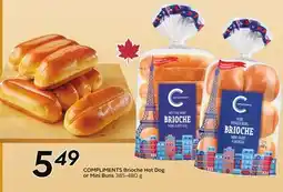 Sobeys COMPLIMENTS Brioche Hot Dog Mini Buns offer