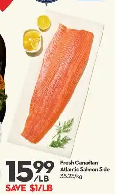 Longo's Fresh Canadian Atlantic Salmon Side offer