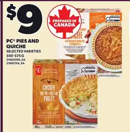 Loblaws PC PIES AND QUICHE offer