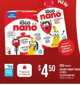 Loblaws iÖGO nanö Creamy yogurt Pouch offer