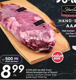 Sobeys STERLING SILVER Fresh Whole Boneless Eye of Round offer