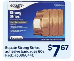 Walmart Equate Strong Strips adhesive bandages 60s offer