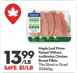 Longo's Prime Raised Without Antibiotics Chicken Breast Fillets offer