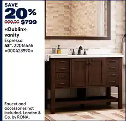 RONA Dublin vanity offer