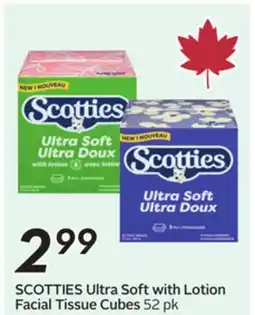 Sobeys SCOTTIES Ultra Soft with Lotion Facial Tissue Cubes offer
