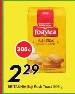 Sobeys BRITANNIA Suji Rusk Toast offer
