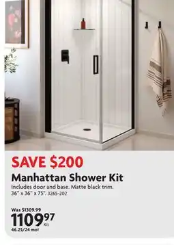 Home Hardware Manhattan Shower Kit offer