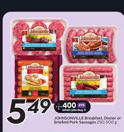 Sobeys JOHNSONVILLE Breakfast, Dinner or Smoked Pork Sausages offer