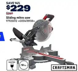RONA CRAFTSMAN Sliding mitre saw offer