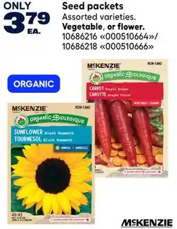 RONA McKenzie Seed packets Assorted varieties. Vegetable, or flower offer