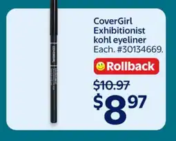 Walmart CoverGirl Exhibitionist kohl eyeliner offer